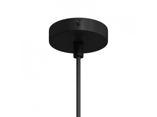 Baldachýny, montury - Malý válcový kovový stropní baldachýn s 1 středovým otvorem - foto 1