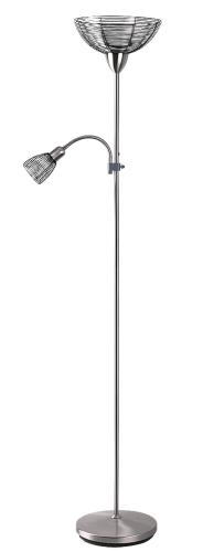 Stojací lampy - Stojací lampa Rabalux 4185 Ezra chromová/černá, E27 G45 1x MAX 60W + E14 1x MAX 40W, 230V, IP20 - foto 1