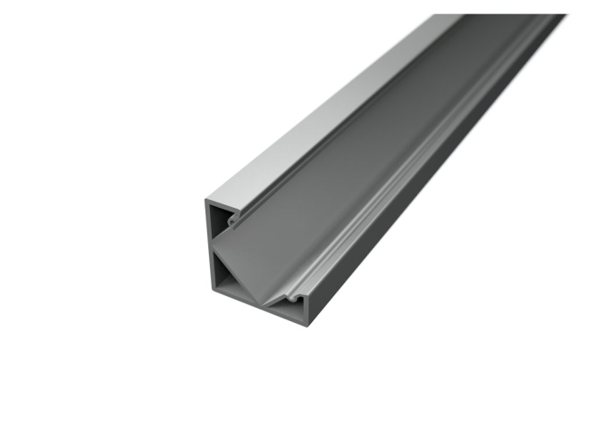 Rohové profily - Hliníkový LED profil CORNER 1, stříbrný - foto 1