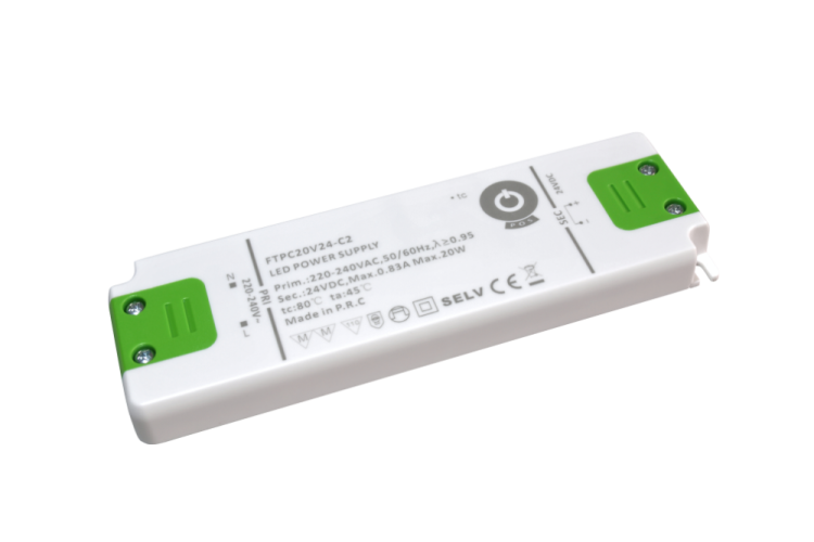 Napájecí zdroje 24V - 20W Nábytkový napájecí zdroj, FTPC20V24-C2, 24V, 0,83A, IP20 - foto 1