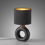 Stolní lampy dekorační - LD 14193-18 CARARA stolní lampa černá / zlatá šňůrový vypínač látkové stínidlo - JUST LIGHT - foto 8