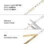 Jednobarevné LED pásky 12V, 24V, 230V - LED pásek vnitřní SQ3-300 4,8W 12V záruka 3 roky - foto 8