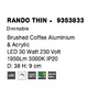 Kruhová - NV 9353833 Stropní svítidlo RANDO THIN broušený kávově hnědý hliník a akryl LED 30W 230V 3000K IP20 stmívatelné - NOVA LUCE - foto 8