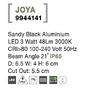 Zapuštěná - NV 9944141 Venkovní zapuštěné svítidlo do zdi JOYA černý hliník LED 3W 3000K 100-240V 21st. IP65 - NOVA LUCE - foto 8