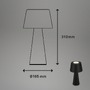 Na stůl - BRILO 7437015 LED nabíjecí stolní lampa pr.16,5 cm 3,5W 400lm černá - BRILO - foto 8