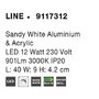 Nepřímé osvětlení - NV 9117312 Nástěnné svítidlo LINE bílý hliník a akryl LED 12W 230V 3000K IP20 - NOVA LUCE - foto 8
