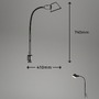 Stolní lampy s klipem - BRILO 7409-015 Svítidlo se svorkou, pr.14 cm, E27, černá - BRILO - foto 8