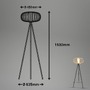 Stojací lampy - BRI 1759011 Stojací svítidlo, 153 cm, 1x E27, max. 10W, barva dřeva - BRILONER - foto 8