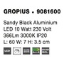 Nepřímé osvětlení - NV 9081600 Nástěnné svítidlo GROPIUS černý hliník LED 10W 230V 3000K IP20 - NOVA LUCE - foto 8