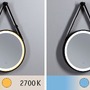 K zrcadlu - P 71092 LED zrcadlo s osvětlením Miro IP44 měnitelná bílá 230V 7,5W zrcadlo/černá mat - PAULMANN - foto 8