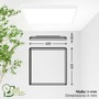 Hranatá - BRILO 7549016 Tava A LED stropní svítidlo, energetická třída A, přímé a nepřímé osvětlení, 50.000h životnost, 42x42 cm, bílé - BRILO - foto 8