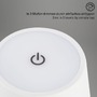 Na stůl - BRILO 7438-016 LED nabíjecí stolní lampa 38 cm 2,6W 280lm bílé - BRILO - foto 8