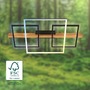 Hranatá - BRI 3841014 Cadre LED stropní svítidlo, přímé a nepřímé osvětlení, dálkový ovladač, černá/dřevo - BRILONER - foto 8