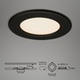 Kruhová - BRI 7053-035 3ks sada LED vestavné svítidlo, pr. 11,5 cm, 6 W, 650 lm, černá - BRILONER - foto 8
