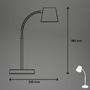 Stolní lampy pracovní - BRILO 7502016 Biwo LED bezdrátová stolní lampička, stmívatelná, nastavitelná, bílá - BRILO - foto 8