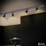 Lištové Briloner 230V - BRILO 8005015 LED spot GU10 lištový systém 230V – vysokonapěťový, 13,8cm, otočný/nastavitelný, černý - BRILO - foto 8
