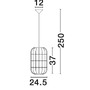 Válec - NV 9587161 Závěsné svítidlo AURORA přírodní ratan černý kabel E27 1x12W IP20 bez žárovky - NOVA LUCE - foto 8