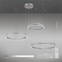 Kruhová - LD 15156-55 LILLUTI LED závěsné svítidlo 3 ramenné stříbrná přímé/nepřímé osvětlení stmívatelné dálkový ovladač 3000K - LEUCHTEN DIREKT / JUST LIGHT - foto 8