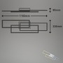 Hranatá - BRILO 3676-019 CCT LED stropní svítidlo, 116,5 cm 18 W, 2200 lm, hliník-chrom - BRILO - foto 8