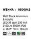Stojací lampy - NV 9500812 Stojací lampa WENNA matný černý hliník a akryl LED 36W 230V 3000K IP20 - NOVA LUCE - foto 8