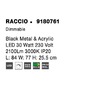 Dekorativní - NV 9180761 Stropní svítidlo RACCIO černý kov a akryl LED 30W 230V 3000K IP20 stmívatelné - NOVA LUCE - foto 8