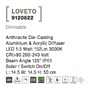 Solární - NV 9120622 Venkovní sloupkové svítidlo LOVETO antracitový hliník a akrylový difuzor LED 1.5W 3000K 3.7V 125st. IP65 solární / vypínač na těle / pohybový senzor - NOVA LUCE - foto 8