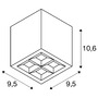 Přisazená - LA 1007461 S-CUBE stropní přisazené svítidlo, 2700/3000 K, 15 W, PHASE, 80°, antracit - BIG WHITE (SLV) - foto 8