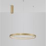 Kruhová - NV 9345619 Závěsné svítidlo PERRINE kartáčovaný zlatý hliník a akryl LED 42W 230V 3000K IP20 stmívatelné - NOVA LUCE - foto 8