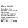 Bodová - NV 9533521 Nástěnné svítidlo VIDA "levé" černý kov nastavitelné - vypínač na těle USB nabíjení LED Cree 230V 3000K osvětlení 5W čtecí lampička 1x3W IP20 - NOVA LUCE - foto 8