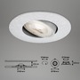 Kruhová - BRI 7602034 LED vestavné svítidlo 4,4 cm 3x 4,9 W 480lm chrom - BRILONER - foto 8