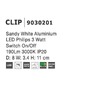 Bodová - NV 9030201 Bodové svítidlo CLIP bílý hliník LED Philips 3W vypínač na těle 3000K IP20 - NOVA LUCE - foto 8