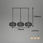 Vícečetná - BRI 4759031 Závěsné svítidlo, 120 cm, 3x E27, max. 10W, barva dřeva - BRILONER - foto 8