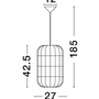 Válec - NV 9586507 Závěsné svítidlo GRIFFIN sušený vodní hyacint černý kabel E27 12W 230V IP20 bez žárovky - NOVA LUCE - foto 8