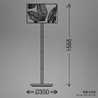 Stojací lampy - BRI 1853014 Mata stojanová lampa, dekor s lístky, nožní vypínač, kávová barva - BRILONER - foto 8