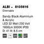 Kruhová - NV 8105616 Stropní svítidlo ALBI černý hliník a akryl LED 32W 230V 3000K IP20 stmívatelné - NOVA LUCE - foto 8