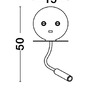 Bodová - NV 9173282 Bodové svítidlo ECLIP černý hliník nastavitelné vypínač na těle USB nabíjení LED Samsung 230V 3000K osvětlení 6W čtecí lampička 3W IP20 - NOVA LUCE - foto 8