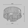 Kruhová - M MOD174CL-09G Stropní svítidlo Frame E14x9 540W zlatá kov sklo - MAYTONI - foto 8