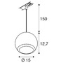 Svítidla - LA 1008174 LIGHT EYE® 150 1~ závěsné svítidlo, GU10, délka závěsu 150cm, 1x max. 13W, matně černá - BIG WHITE (SLV) - foto 8