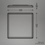 Hranatá - BRILO 3865416 BRILONER Slim Case stropní svítidlo 42x42 cm - 22W, 3000lm, neutrální bílá, LED, bílé 3865416 - foto 8