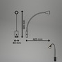 Bodová - BRI 2175015 Justra lampa na čtení, nastavitelná, 2x USB porty, černá - BRILONER - foto 8
