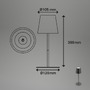 Stolní lampy dekorační - BRILO 7508015 Kiki stolní lampička bezdrátová, dotykový vypínač, nastavitelná výška, stmívatelné, nabíjecí, antracit - BRILO - foto 8