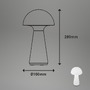 Na stůl - BRILO 7421016 LED nabíjecí stolní lampa 28 cm 2,6W 300lm bílé - BRILO - foto 8