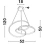 Kruhová - NV 9147111 Závěsné svítidlo MENTON bílý hliník a akryl LED 43W 230V 3000K IP20 stmívatelné - NOVA LUCE - foto 8