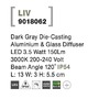 Nástěnná - NV 9018062 Venkovní nástěnné svítidlo LIV tmavě šedý hliník a skleněný difuzor LED 3.5W 3000K 200-240V 120st. IP54 - NOVA LUCE - foto 8