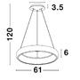 Kruhová - NV 8105602 D Závěsné svítidlo ALBI černý hliník a akryl LED 50W 230V 3000K IP20 stmívatelné - NOVA LUCE - foto 8