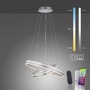 Kruhová - PN 8420-55 Q-VITO LED závěsné svítidlo v barvě oceli s nastavitelnou barvou světla a ovladačem Smart Home ZigBee 2700-5000K - PAUL NEUHAUS - foto 8