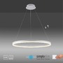 Kruhová - PN 2383-16 TITUS LED závěsné svítidlo 80x80, bílá, kruhové, stmívatelné, paměťová funkce, moderní SimplyDim 3000K - PAUL NEUHAUS - foto 8
