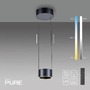 Kruhová - PN 2471-15 LED závěsné svítidlo PURE Clipse, šedá, dálkový ovladač, Comfort Lift, paměťová funkce 2200-5000K - PAUL NEUHAUS - foto 8