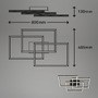 Hranatá - BRILO 3752-015 LED stropní svítidlo, 52 cm 57 W, 5700 lm, černá - BRILO - foto 8