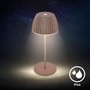 Stolní lampy dekorační - BRILO 7552010 Nabíjecí stolní lampa Riffle Mini - 20 cm, 1,5W, 150lm, LED, stmívatelné, dotykový vypínač, hnědé - BRILO - foto 8